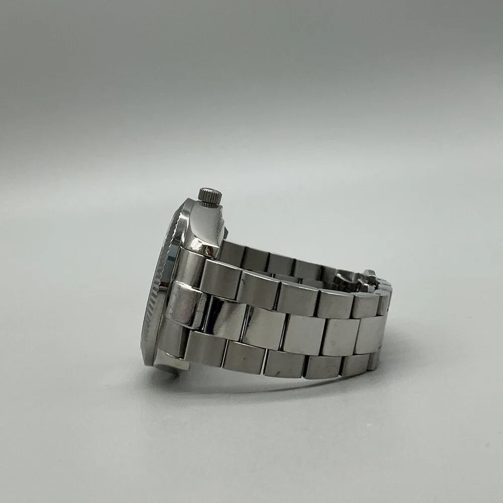 Oniss Women Watch 42mm MOP Dial Stainless Day Date ON3881-MMWT New Battery 6.5